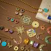 Латунные Подвески Позолоченные Настоящим Золотом 18K Солнце Луна Крыло Ключ Талисман Удачи Для DIY Ожерелья Изготовления Украшений Фурнитура, 1 Штука