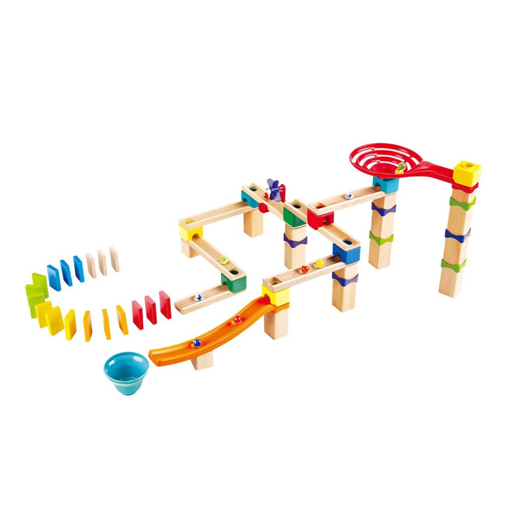 Hape Переконфигурируемый катящийся слайдер, стартовый набор, от 3 лет, деревянная игрушка-горка, E8814