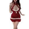 Sex Underwear Christmas Day Vibe Uniform Halter Suspender Bed Flirting Nightdress Plush Temptation