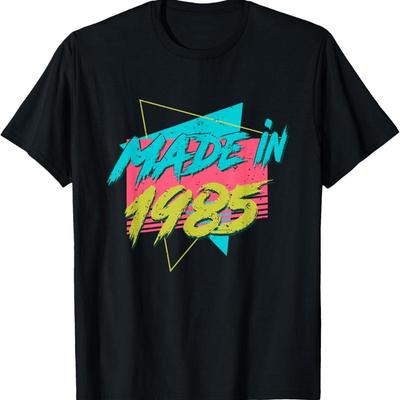 Сделано в 1985 году Винтажная 80-х Ретро 38-й День Рождения Vaporwave Футболка