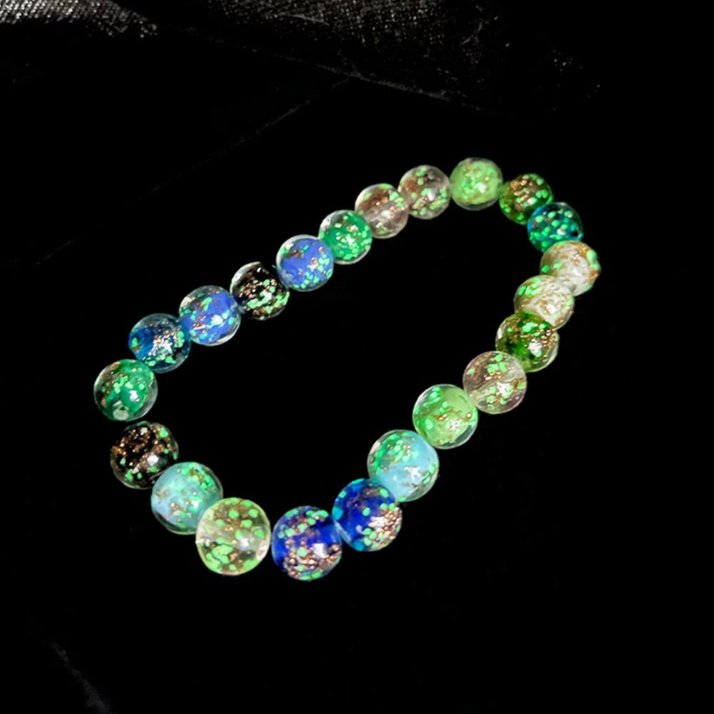 Leaf Needlework Beads Earring Glass Necklace DIY Jewelry Making Loose Beads Luminous Glass Beads