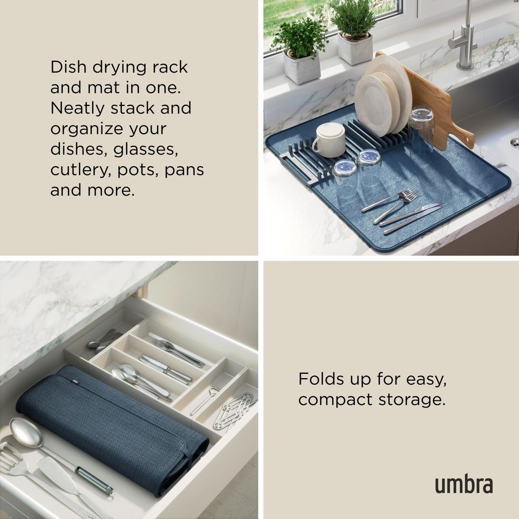 Official Umbra UDry Drying Slate Blue Mat,
