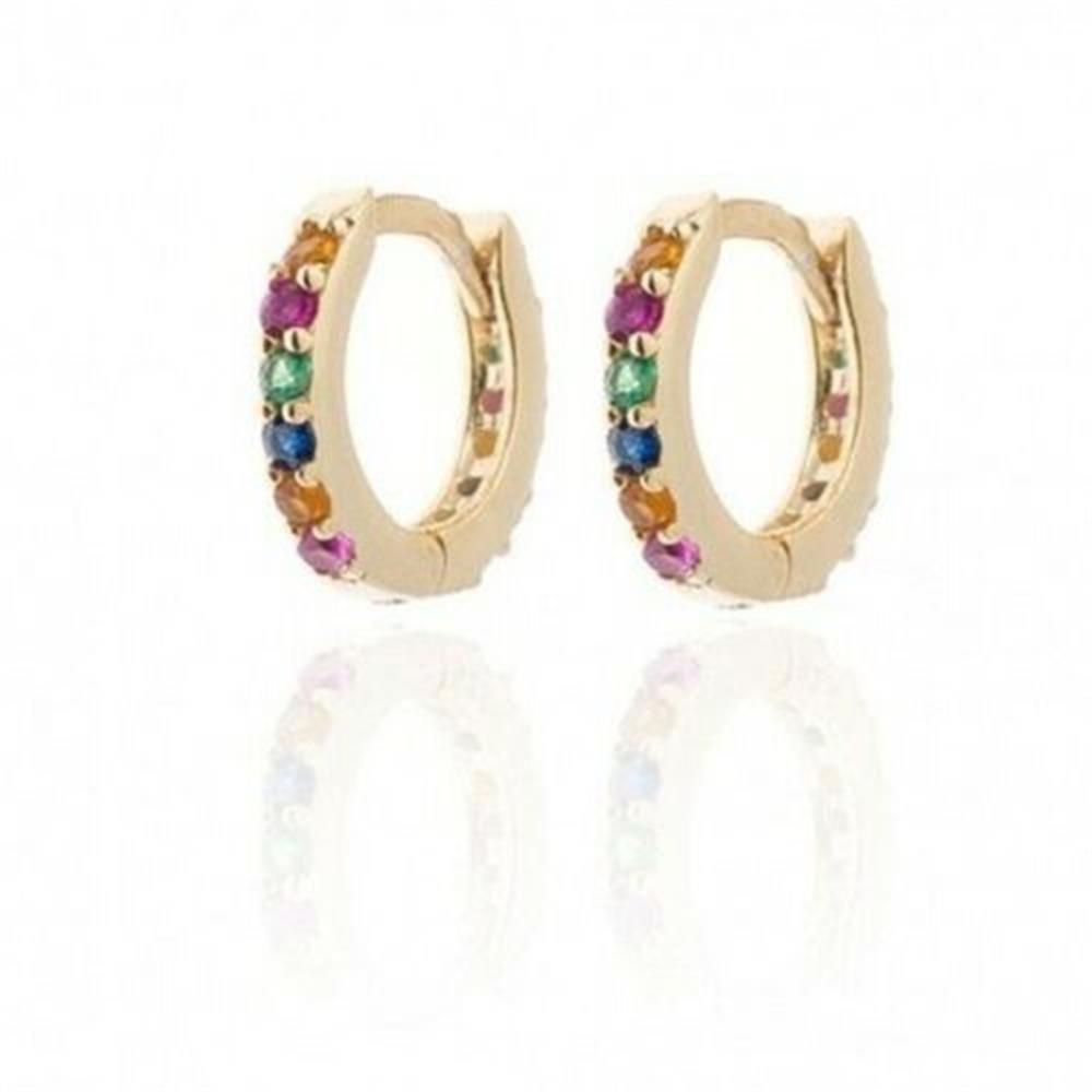 Серьга-кольцо Дайт Конч Снаг Цирконий Пирсинг уха Цветные серьги с цирконием Серьга-гвоздик с цирконием Кубический цирконий