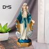 Standing Virgin Mary Statue Our Lady Resin Figurine Sculpture Home Office Bookshelf Desktop Decoration Ornament Spiritual Gifts
