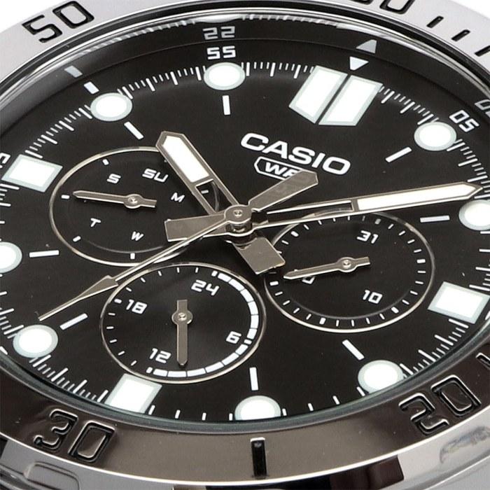[Casio] Standard Quartz Men's Watch MTP-VD300D-1E Silver & Black Metal Band