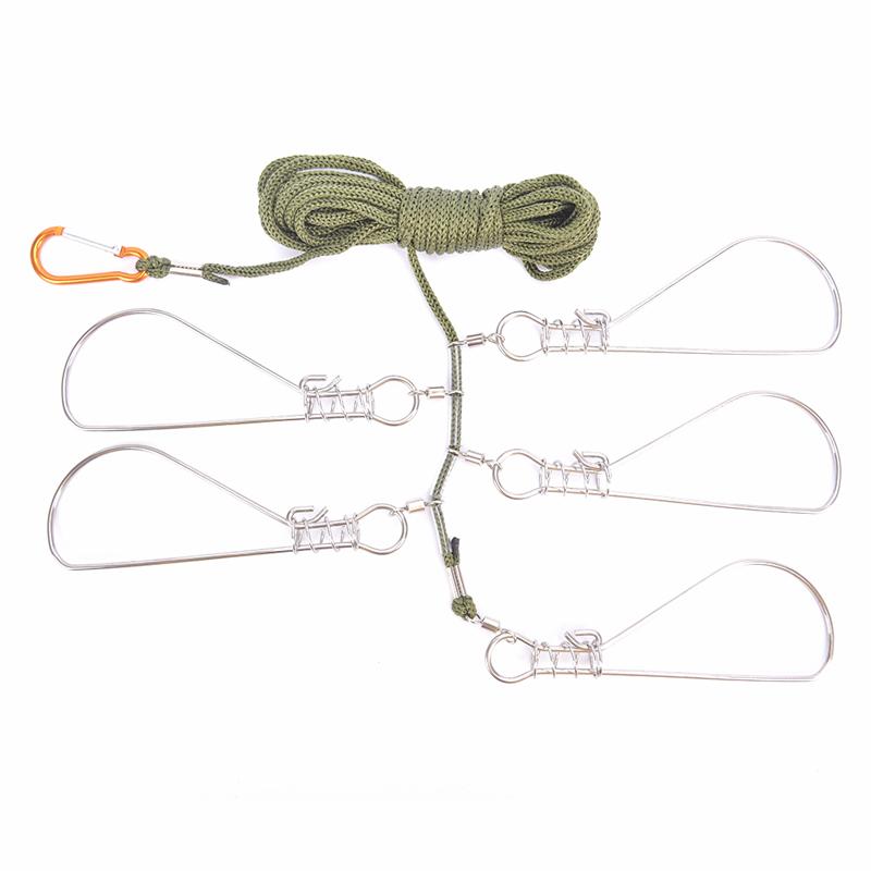 Замок для приманки из нержавеющей стали, нейлоновый трос, препятствующий наматыванию, замок для рыбы