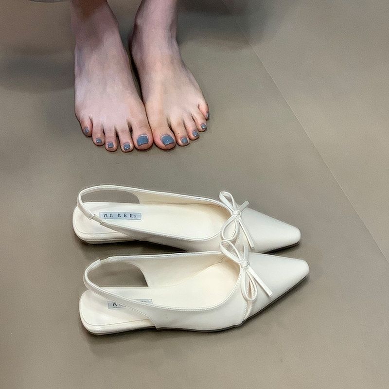 Мода Летняя Мода Туфли-сандалии женские на плоской подошве, неглубокие, слипоны, с ремешком на пятке, женские, повседневные, для платья, уличный стиль