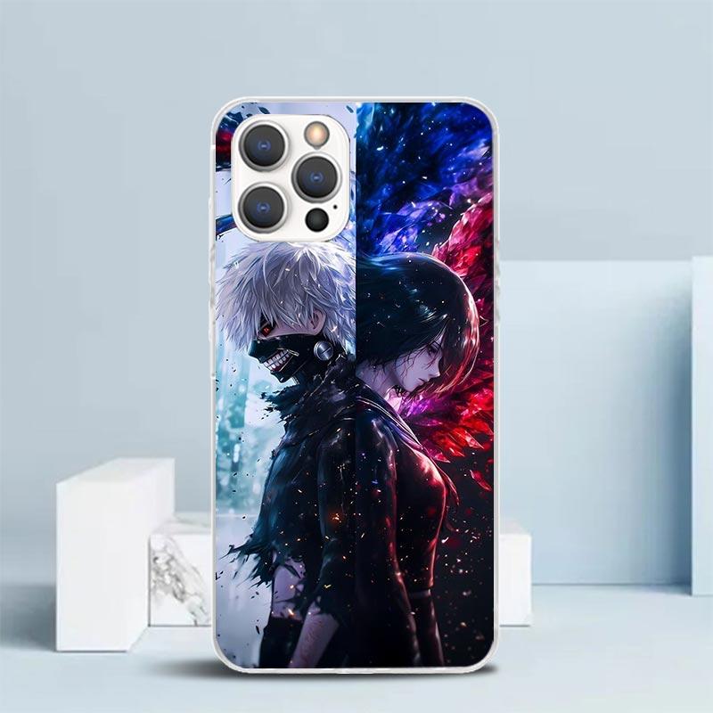 G-Ghoul Токио Тоука Кирисима Мягкий чехол для iPhone 16 17 Air 15 14 Pro Max 16E Чехол для телефона 13 Mini 12 11 7 SE 8 Рисунок Fi