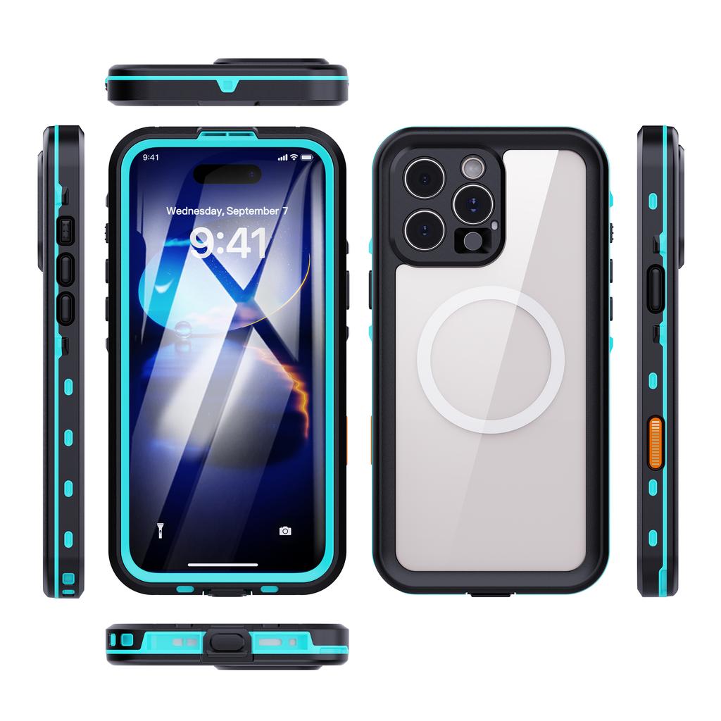 Водонепроницаемый магнитный чехол IP68 для iPhone 17 16e 16 15 13 Pro Max, 16 15 Plus, пылезащитный чехол, 360-градусная полная защита