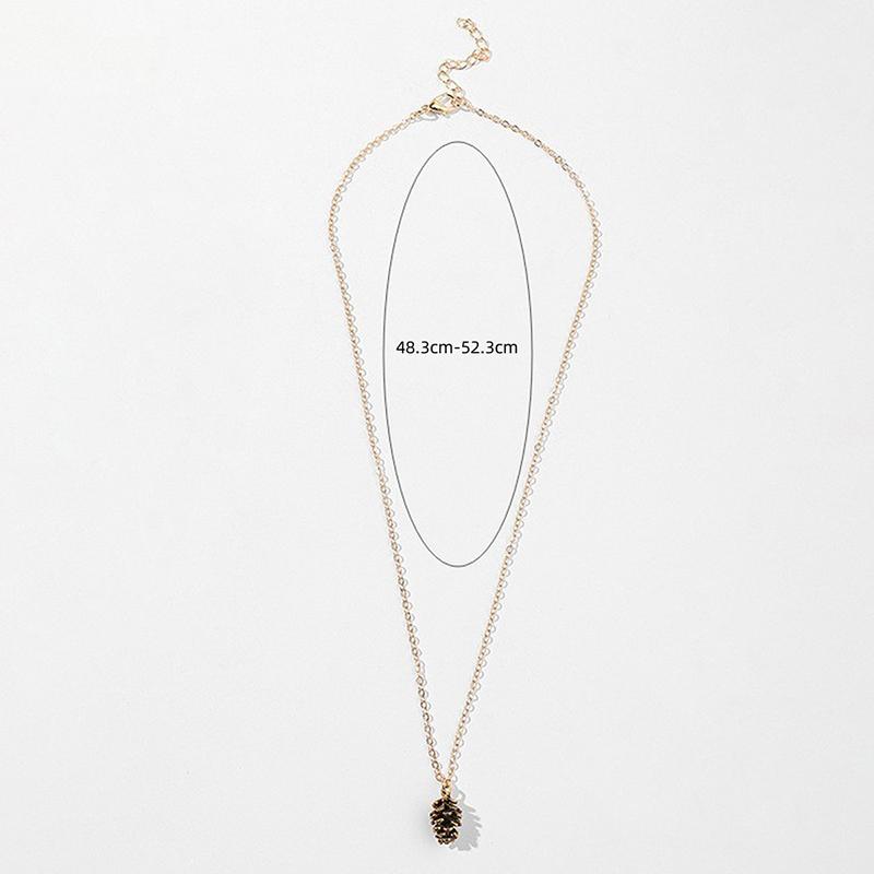 Простые винтажные серьги, ожерелье для женщин, образец кедрового ореха, серьги-гвоздики в виде шишки, ожерелье, ювелирные изделия