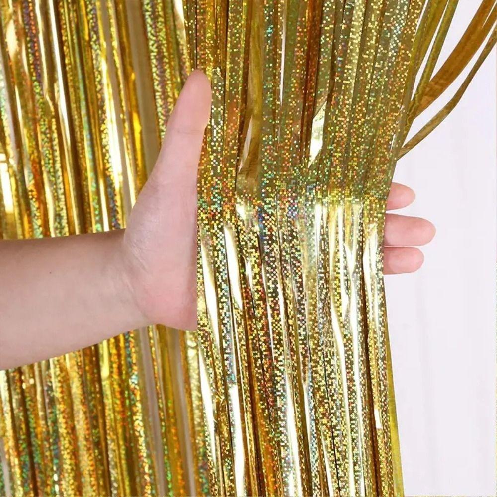 Glitter Tassel Curtain Shimmer Backdrop Decorations  for Baby Shower Birthday Wedding Party