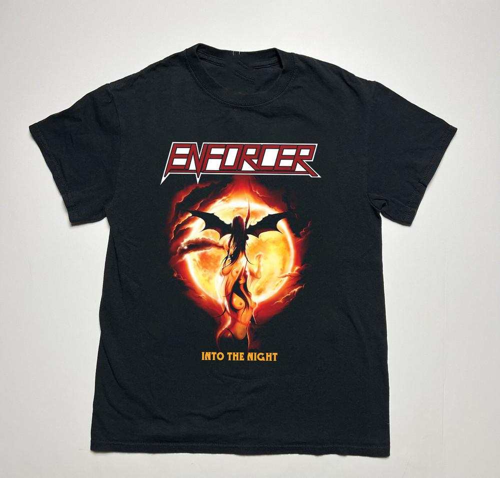 Редкая Горячая Футболка Enforcer Band Into the Night Черная S до 5XL HL184 Унисекс