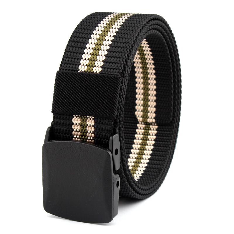 Nylon Canvas Woven Outdoor Belt with Metal Plastic Buckle