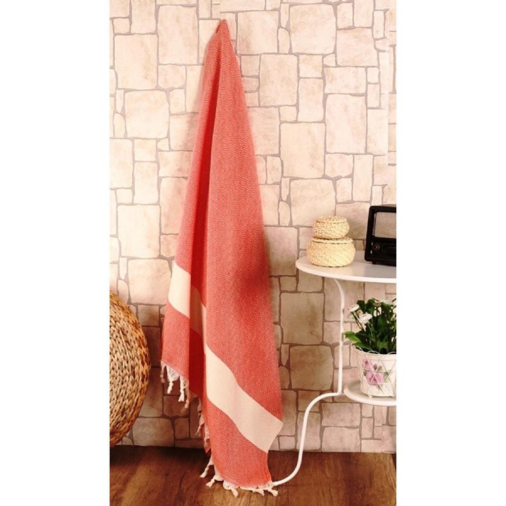 Пляжное полотенце Diamond Peshtemal, 100% хлопок, 100x180, турецкая баня и декоративный чехол