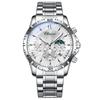 CHENXI Men's Multifunctional Watch Waterproof Luminous Calendar Business Steel Luxury Men's Square Quartz Watch Male Clock