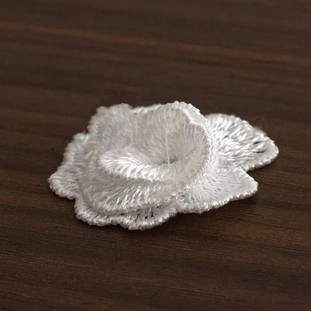 10 шт./набор Черный Белый 3D Цветок Водорастворимый Вышитый Патч Ручной работы DIY Свадебное платье Швейная Аппликация Ремесло