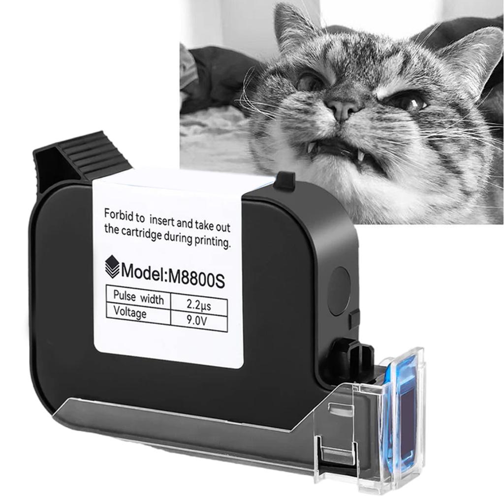 M8800S Quick Dry Black Ink Cartridge for Handheld Inkjet Printer Works On Paper Fabric Wood Plastic