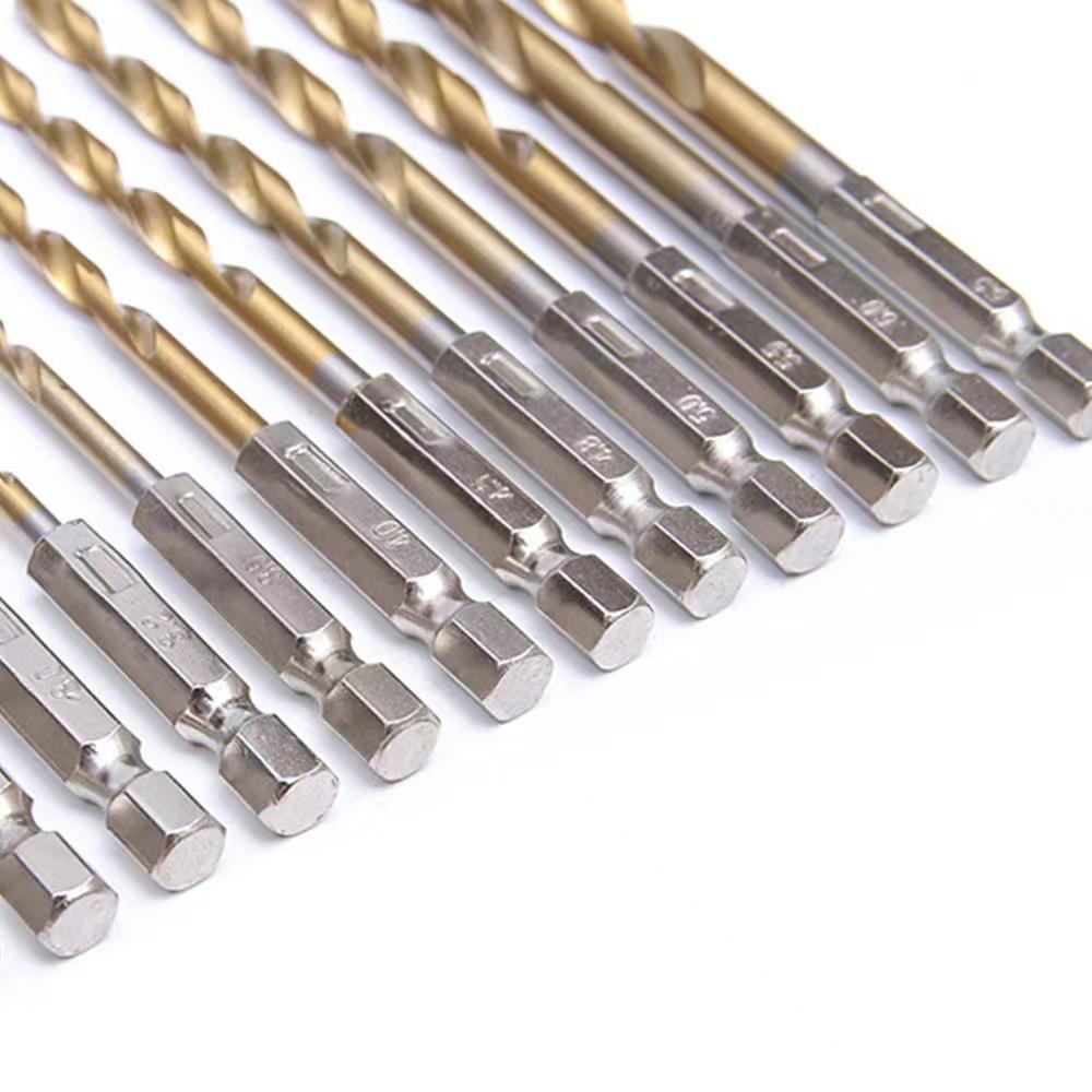 Hex Shank Cobalt Drill Bit Set for Stainless Steel & Metal - HSS Twist Bits Fit Electric Impact Driver, 4341 High-Speed Steel