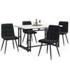 Ensemble table et chaise - MUVOE - 140x80cm - Noir - Chaises en velours - Iron Legs