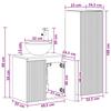 Bathroom Furniture Set 2 pcs Smoked Oak 33 x 34.5 x 100 cm
