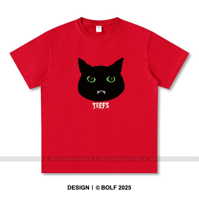 Women's Teefs Printed T-Shirt 100% Cotton Oversized Funny Graphic Tees for Men Summer Tops Kawaii Streetwear