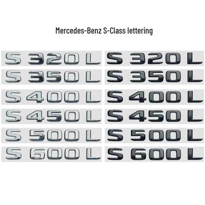 Совместимый Mercedes-Benz S-Class (S320L, S350L, S400L, S450L, S500L, S600L) Задняя наклейка с английскими буквами