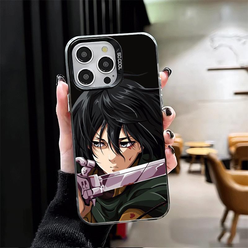 A-Атака Титанов Микаса Ударопрочный Чехол для Телефона для iPhone 17 Air 16 16E 15 Pro Max 14 Plus 13 Mini 12 Задняя Крышка Противоударный Веселый