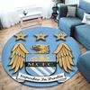 Manchester City F Round Area Rug,Carpet Rug for Living Room Bedroom Sofa Playroom Decor,Non-slip Floor Mat