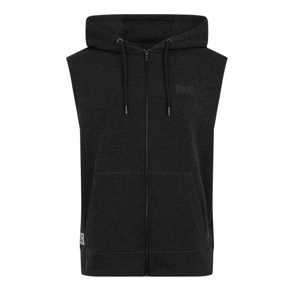 Everlast Mens Box Logo Sleeveless Full Zip Hoodie