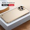 Luxury Metal Case For iPhone 14 Plus 13 12 Mini 11 Pro Max With Aluminum Alloy Bumper Full Body Protective Slim Matte PC Back Phone Cover