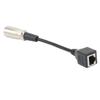 XLR 3pin to RJ45 Female Adapter Cable Rubber Cover XLR Male to RJ45 Network Connector Extension Cable 5.9in