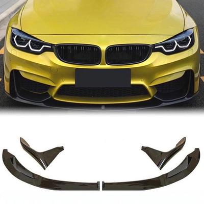 Передний сплиттер губы MP-Style для BMW M3/M4 F80/F82, глянцевый черный, из углеродного волокна