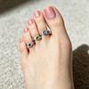 5PCS/3PCS Adjustable Open Foot Rings Polished Finish Beach Jewelry  Summer Season