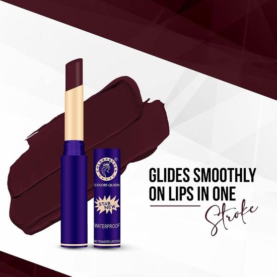 Colors Queen Queen Lips Matte Lipstick | Long Lasting Lipstick Waterproof Highly Pigmented (27 - Wine Mahroon)