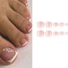 French False Toenails Press On Toenails White Artificial Toenails Full Cover Toe Nails Manicure Art Decoration for Women