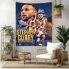 Golden State Warriors Curry Aesthetic Tapestry Psychedelic Art Perfect for Living Room Dorm Wall Studio Wall Year-Round Gallery Wall