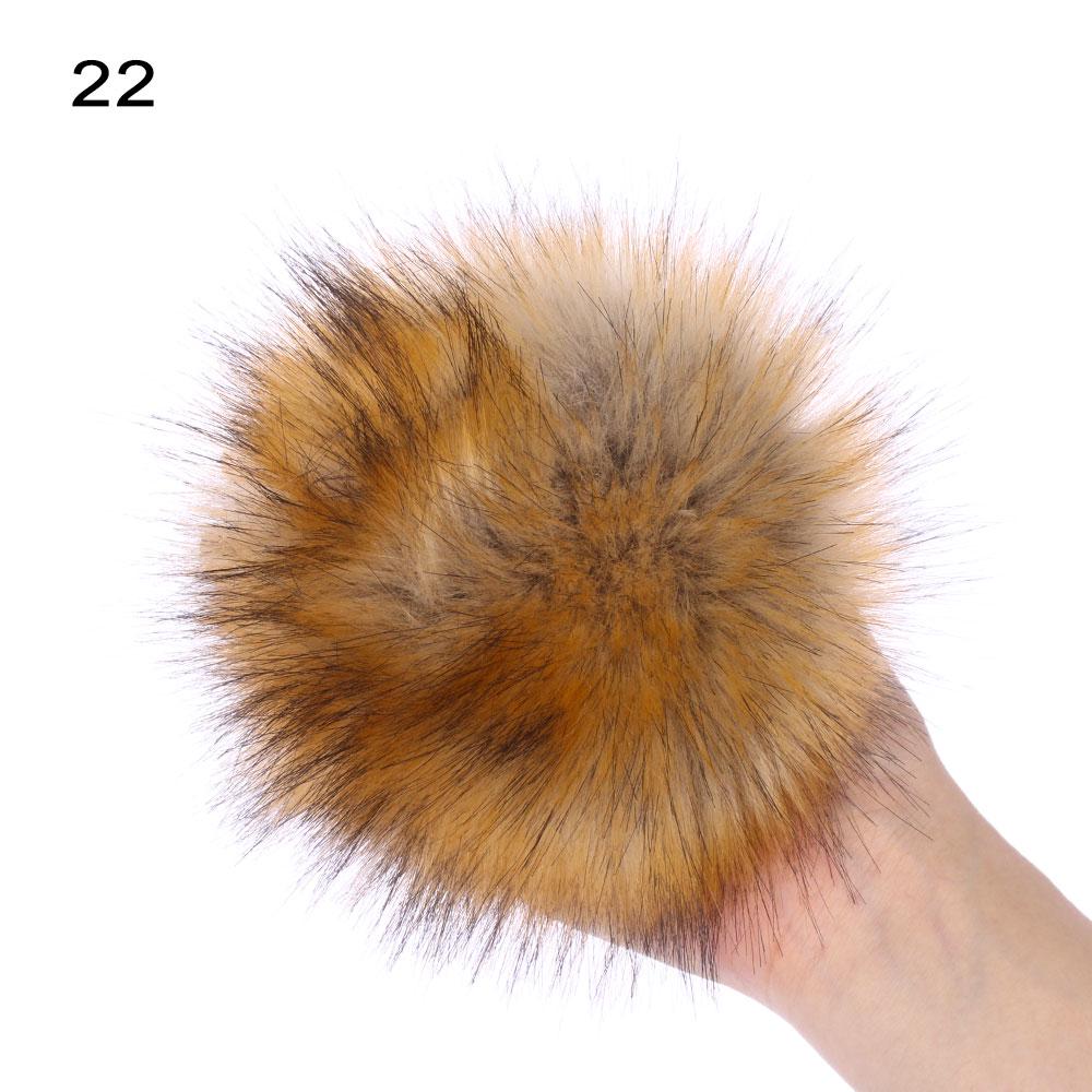 15 см модные шапки-бини с помпоном меховой помпон Skullie вязаная шапка имитация