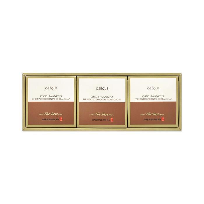 OSEQUE Five-Colored Yellow Clay Fermented Herbal Soap 100g x 3/mjc (42297198)