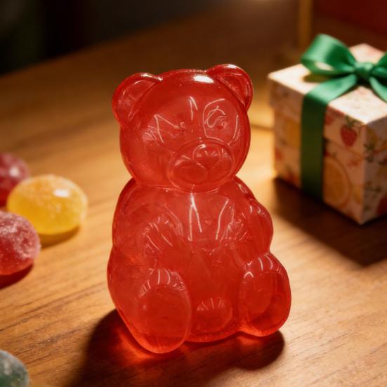 Контейнер Мишка Гамми Прозрачный Пластиковый Форма для Конфет в Виде Мишки Многоцелевой Коробка для Хранения Шоколада и Сладостей на День Святого Валентина