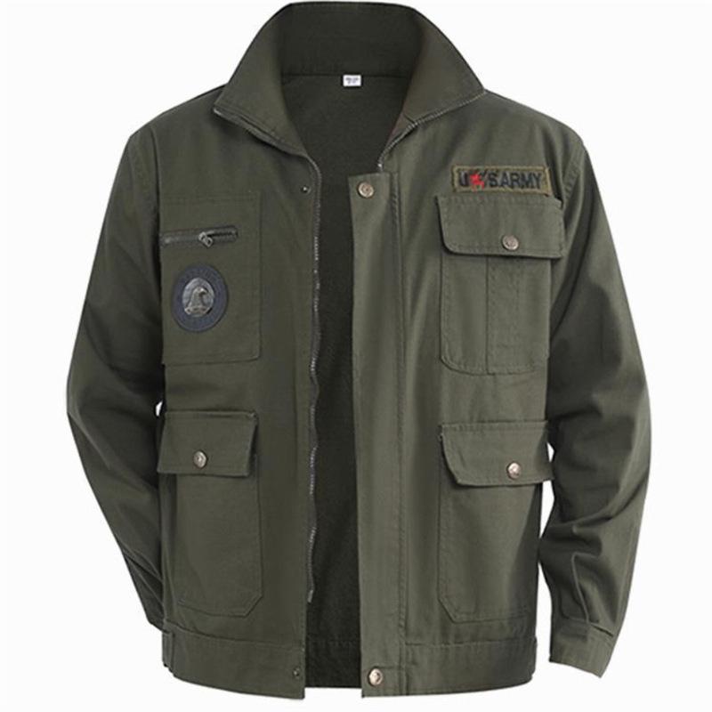 Мужская рабочая куртка с длинным рукавом: Утолщенный, Защита от ожогов, Износостойкий для сварки и авторемонта