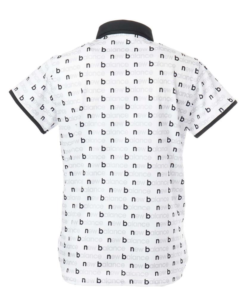 Футболка-поло с коротким рукавом для гольфа 2 [New Balance] женская (Эластичный/Принт с окантовкой) / 012-5168501 032_Белый [L]