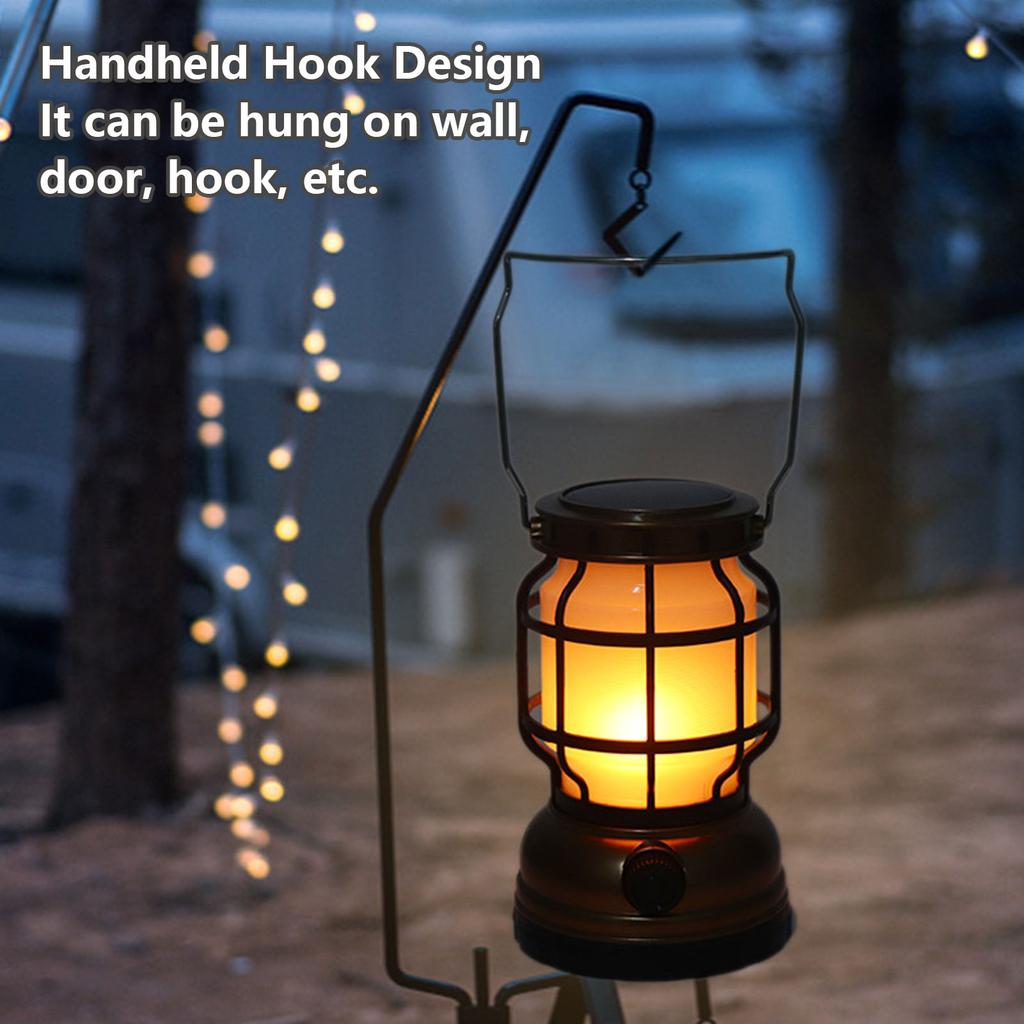 LED Camping Lantern USB Rechargeable Solar Powered Camping Light for Emergency Hiking Home