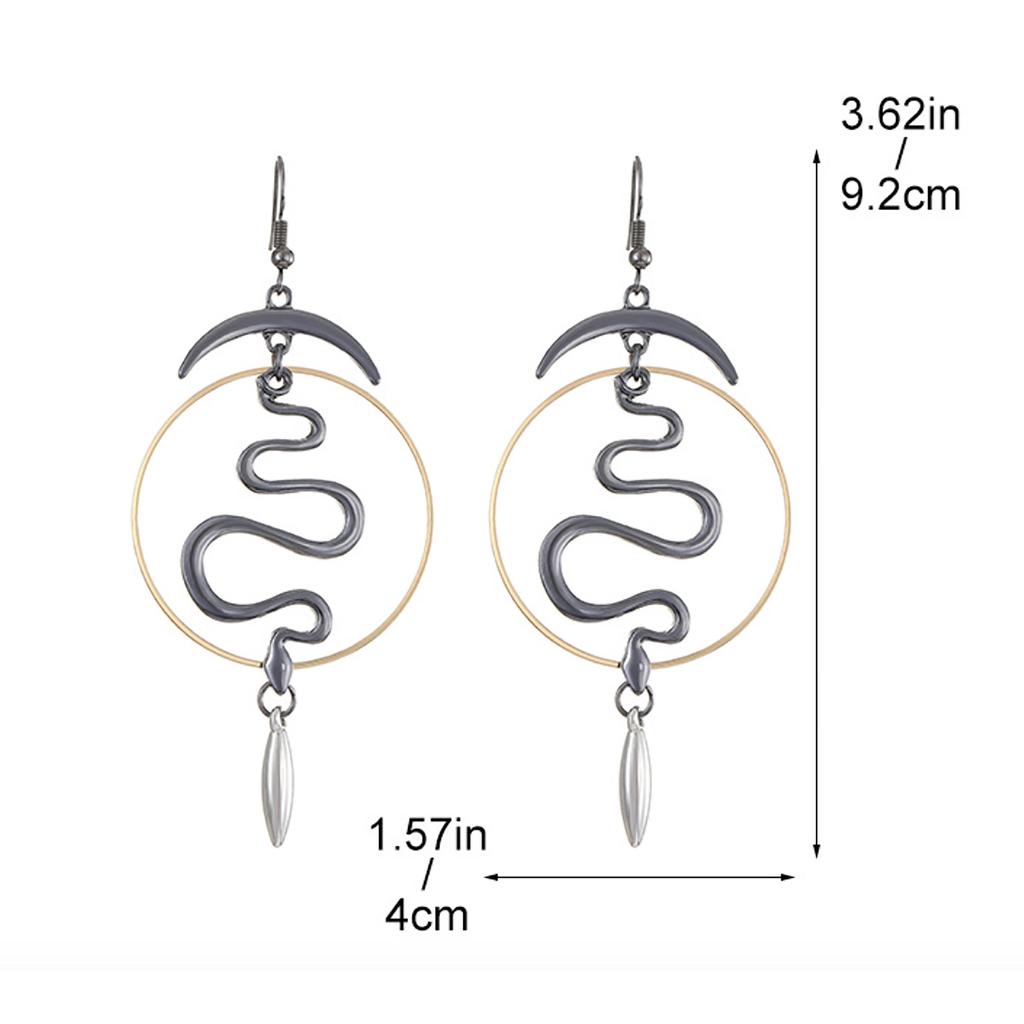 Преувеличенная индивидуальность в стиле панк, альтернативный змеиный стиль, модный показ, серьги из сплава в виде змеи для женщин