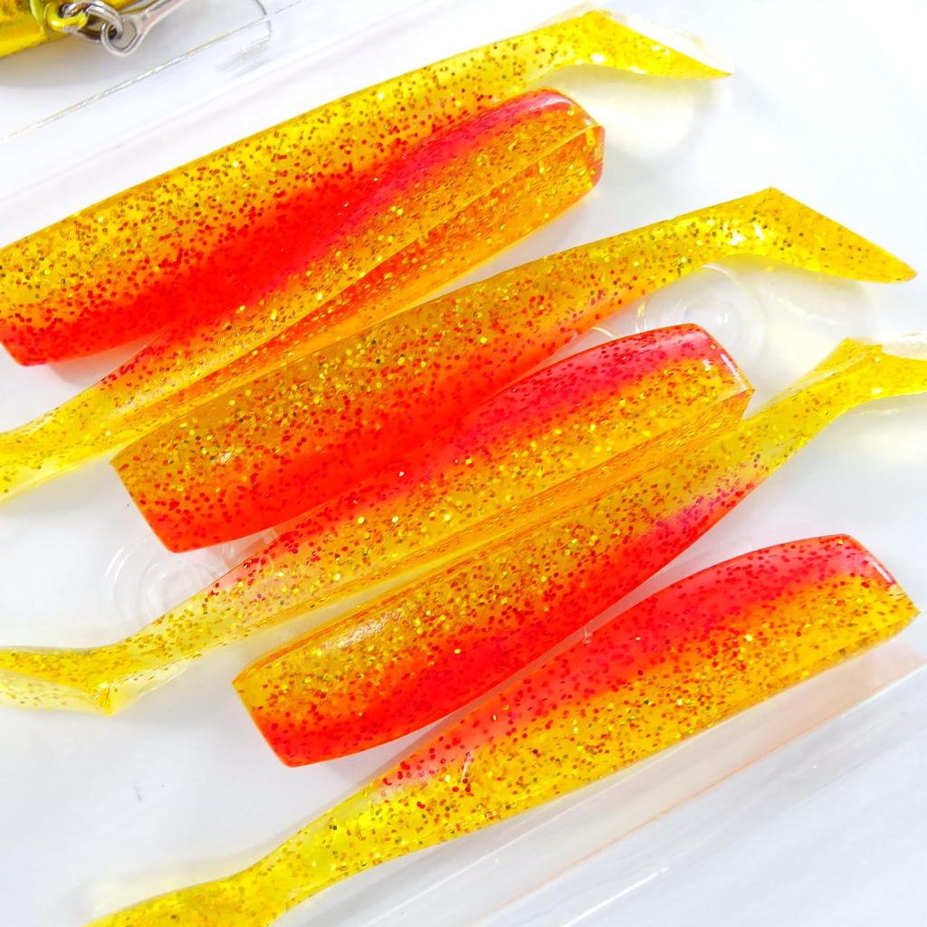 Приманка Momo Приманка для морского окуня Металлический джиг Металлический виброхвост Джиг-головка с телом виброхвоста Головка x 4 75мм Набор виброхвостов [momo lure] MVS-16 MVS-22 MVS-28 (16г + 01)