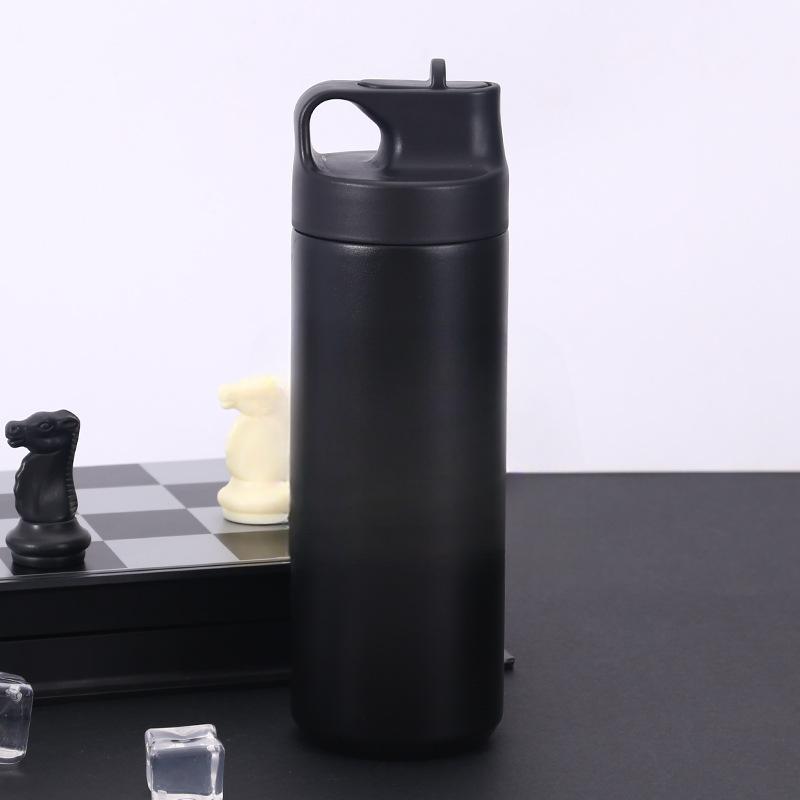 Спортивный чайник, уличный горшок для альпинизма, большая вместительная чашка для фитнеса, термос из нержавеющей стали с пластиковым напылением, дорожная бутылка для воды