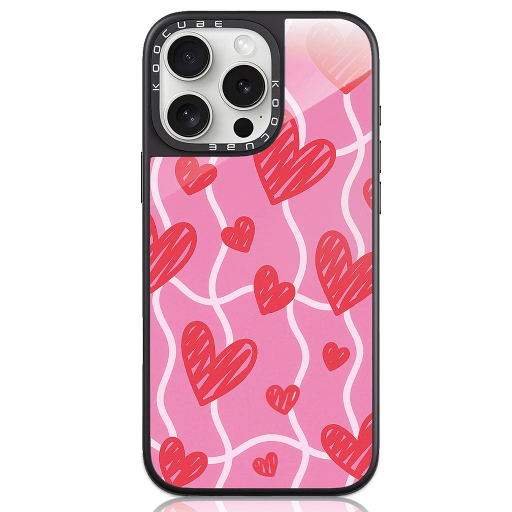 For iPhone 16 Pro Max Case High Aluminium-silicon Glass+PC+TPU Pattern Print Phone Cover Compatible with MagSafe