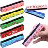 Wooden Harmonica Random 1/3/5 PCS Cute Cartoon Style Colorful Painted 16-Hole Harmonica Musical Instrument Gifts Boys Girls ZYF