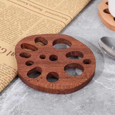 Набор подстаканников ZISIZ из венге с нарезанными slices корневища лотоса