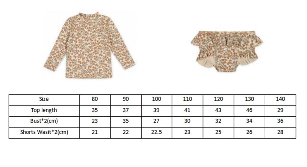 One Piece Swimsuit Swimming Wear Girls Kids Baby Floral Pattern Summer Beach Swimming Pool Leisure Fashionable Simple Color1 [Misia Luxury]