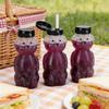 3pcs set Plastic Material Reusable Straw Cups 230ml Capacity Leak Proof Cups  Cold Drinks